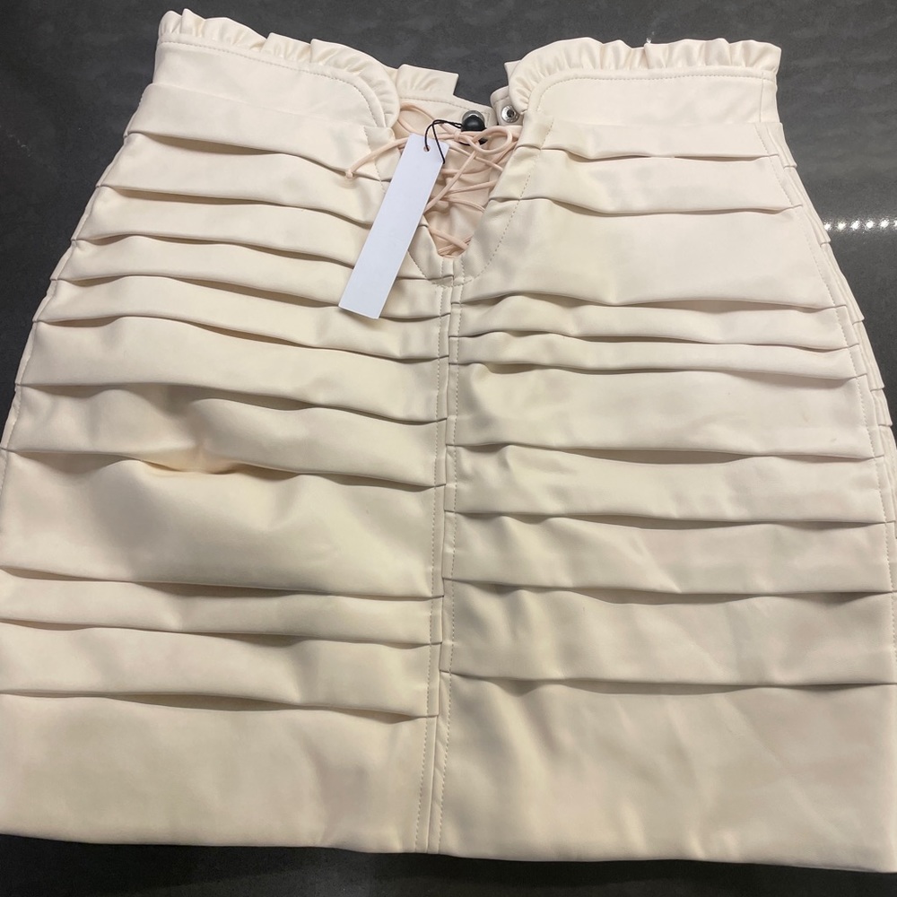 For Love & Lemons leather skirt